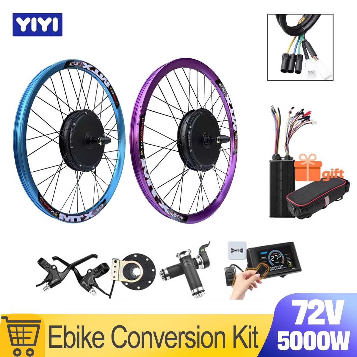 Ebike Conversion Kit 72V 3000W - Neuer MTX39 72V 5000W E-Bike Umbausatz