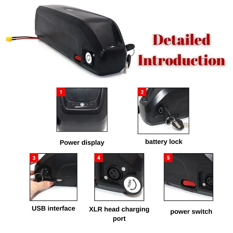 Für Hailong Akku 36V 48V 52V 3 – Ebike Battery 48V 20Ah Hailong Bewertung und Preis